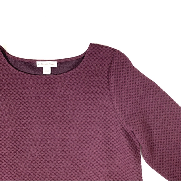 Coldwater CreekTop 3/4 Sleeve Plum - Picture 2 of 12